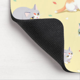 Cute Cat Patter Mouse Pad