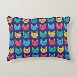 Cute Cat Pattern Accent Pillow