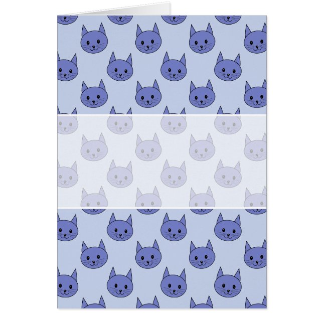 Cute cat pattern. Blue. (Front)
