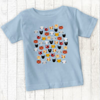 Cute Cat Pattern Blue