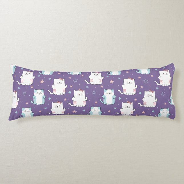 Cute Cat pattern Body Pillow (Front)