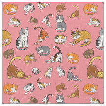 cute cat pattern design for cat lovers- pink backg