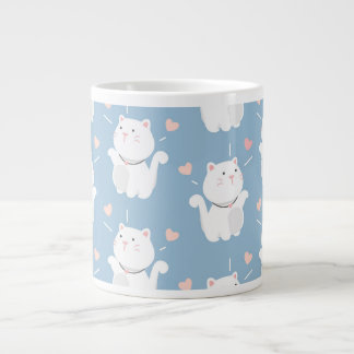 Cute cat pattern design large coffee mug