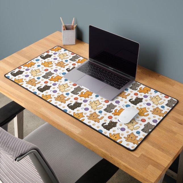 Cute Cat Pattern Desk Mat (Office 2)