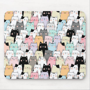 Cute Cat Pattern Mouse Pad