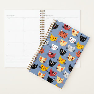Cute Cat Pattern Planner
