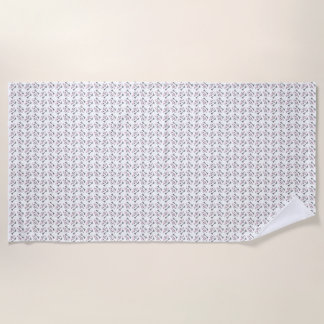 Cute Cat Pattern Seamless Background Beach Towel