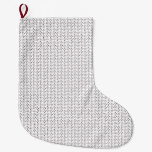 Cute Cat Pattern Seamless Background Large Christmas Stocking