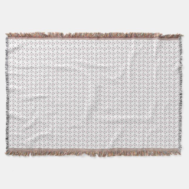 Cute Cat Pattern Seamless Background Throw Blanket (Front)