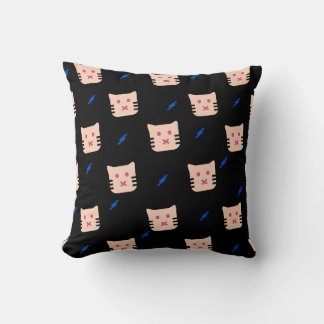 Cute Cat Pattern Throw Pillow