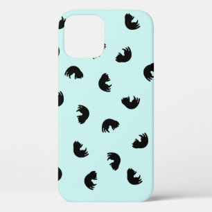 CUTE Cat Pattern w Changeable Background Colour iPhone 12 Case