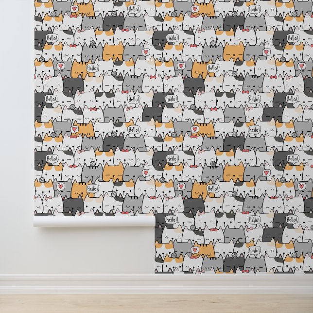 Cute Cat Pattern Wallpaper | Kawaii Cats (Application)
