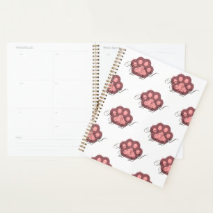  Cute Cat Paw "MEOW" Calligraphy – Adorable Kitty  Planner