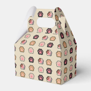 Cute Cat Paws Pattern Favor Box