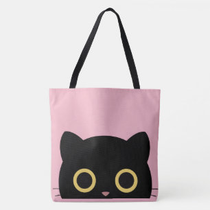 CUTE CAT PEEKING PURSES TOTES