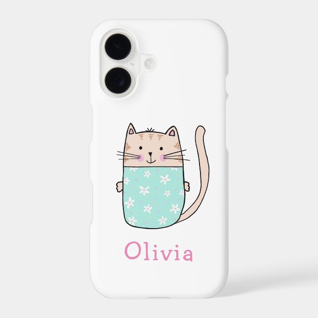 Cute Cat Personalized First Name (Back)