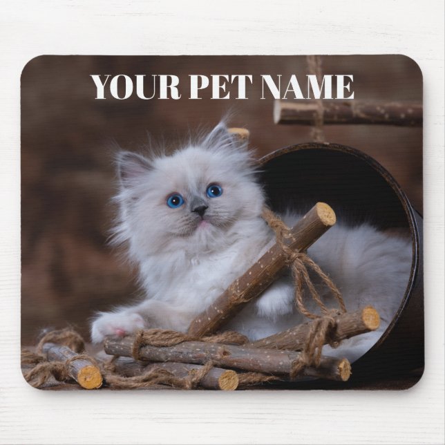 Cute Cat Personalized Mouse Pad (Front)