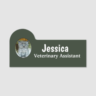 Cute Cat Personalized  Name Tags