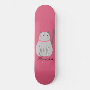Cute Cat Personalized Skateboard