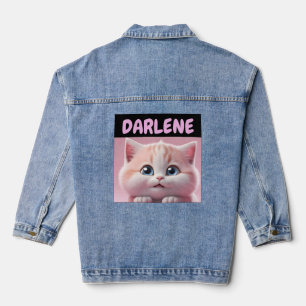 CUTE CAT PERSONNALISÉ Denim Jean Veste