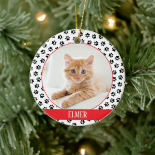 CUTE! 🐈Cat Photo Ornament – Add Your Cat