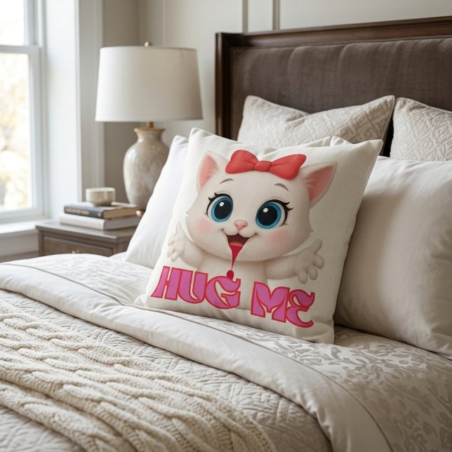 Cute Cat Pillow – Kawaii Kitty Home Decor Design (cate pillow)