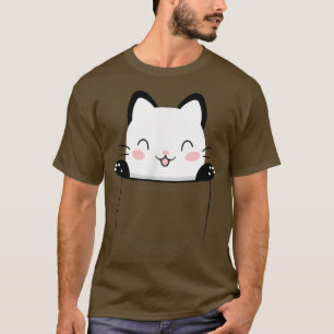 Cute cat pocket funny feline beautiful T-Shirt