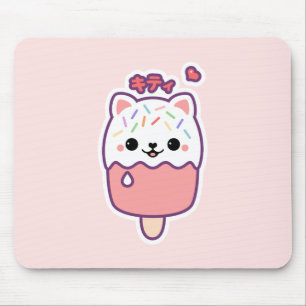 Cute Cat Popsicle Mouse Pad
