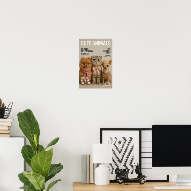 cute cat poster (Home Office)