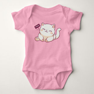 Cute cat prrrrr baby bodysuit