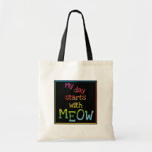 Cute Cat Quote Fun Colours Image on Both Sides Gif