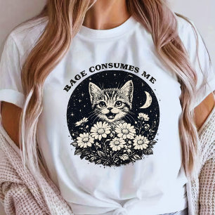 Cute Cat Rage Consumes Me Funny Sarcastic Kitten  T-Shirt
