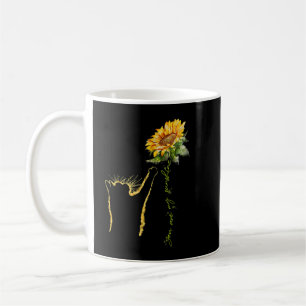 Cute Cat Reach For A Sunflower T-Shirt Coffee Mug