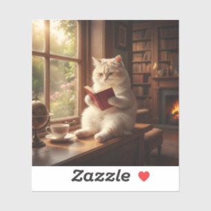 Cute Cat Reading