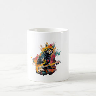 cute cat rocks tar design magic mug