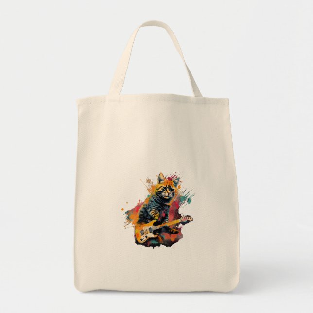 cute cat rocks tar design  tote bag (Front)