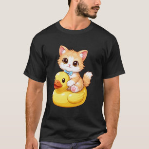 Cute Cat Rubber Duck T-Shirt