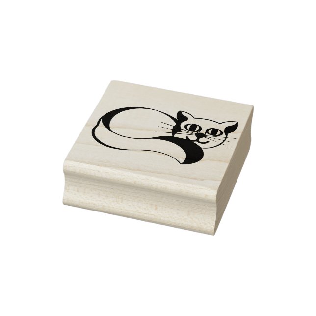 Cute cat rubber stamp (Stamp)