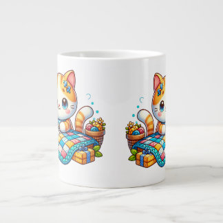 Cute Cat sewing quilt Ceramic Mug