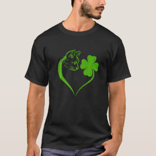 Cute Cat Shamrock Lover Irish St Patricks Day Kitt T-Shirt