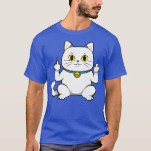 Cute Cat Shows You Middle Finger T-Shirt