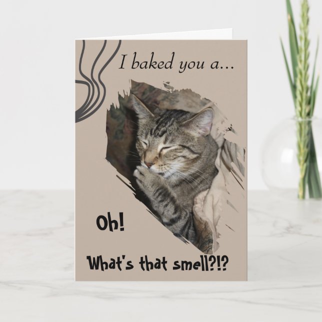 Cute Cat Silencieuse carte d'anniversaire (Devant)