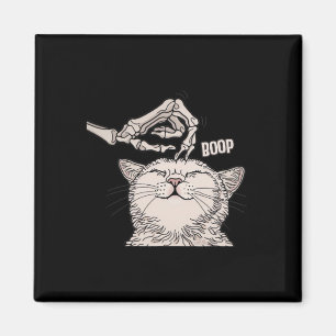 Cute Cat Skeleton Hand Boop Halloween Pet Women Gi Magnet