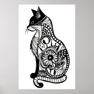 Cute cat sketch II Poster