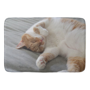 Cute Cat sleeping Bath Mat
