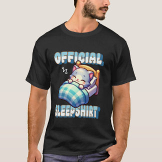 Cute Cat Sleeping Design Official Sleep Shirt 1