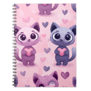 Cute Cat Stationery Kawaii Cat Design Adorable  Notebook