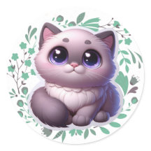 Cute cat sticker