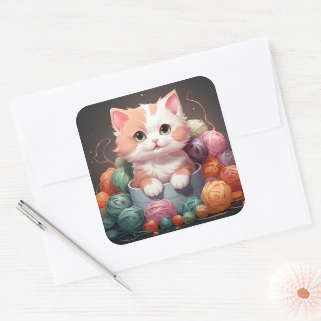Cute cat sticker (Envelope)