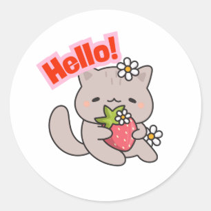 Cute cat sticker